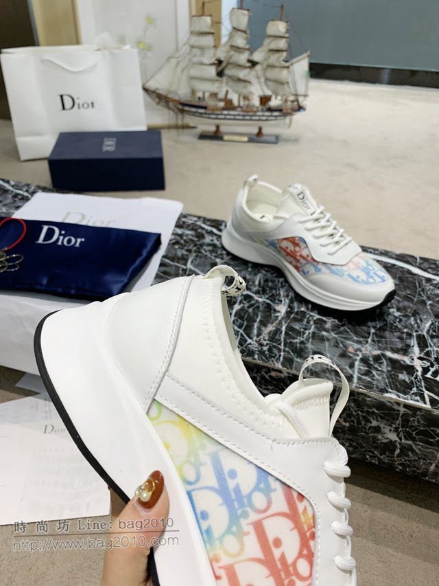 DIOR男女鞋 迪奧2021專櫃新款情侶運動鞋 Dior拼接字母運動鞋  naq1536